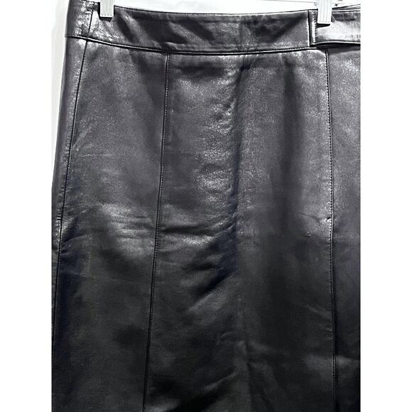Bebe Butter Soft Black Genuine Leather Straight Skirt size 8-10, 30” waist Y2K - Picture 13 of 16